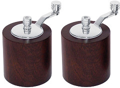  Olympia Salz- und Pfefferm&uuml;hlenset dunkles Holz 8cm 