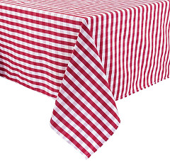  Mitre Comfort Gingham Tischdecke rot-wei&szlig; kariert 132cm 