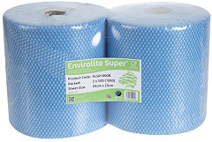 EcoTech Envirolite Super antibakterielle Reinigungst&uuml;cher blau (Rolle mit 2 x 500) (2 St&uuml;ck) 