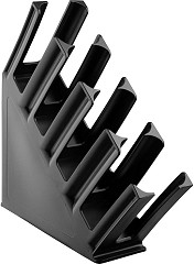  Olympia Kristallon Tassenhalter 4-Slots Polypropylen Schwarz 