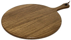  Olympia rundes Servierbrett Akazienholz mit Griff 35,5cm 