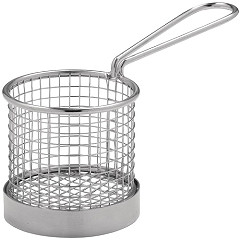 Olympia rundes Frittierk&ouml;rbchen mit Stiel Edelstahl 8cm 