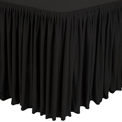  Gastronoble Kombi-Skirting mit Plisseefalten schwarz 