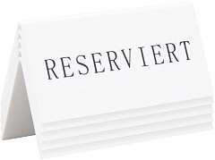  Securit Reserviert Tischst&auml;nder Deutsch: Reserviert (5 St&uuml;ck) 