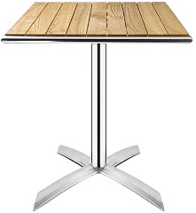  Bolero quadratischer klappbarer Tisch Eschenholz 1 Bein 60cm 