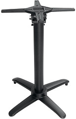  Bolero klappbarer Tischfu&szlig; mit Fu&szlig;kreuz Aluminium schwarz 72cm hoch 