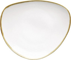  Olympia Kiln dreieckige Teller Kreidewei&szlig; 23cm (6 St&uuml;ck) 