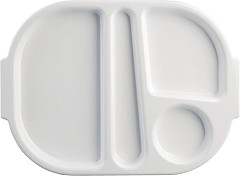  Olympia Kristallon Polycarbonat-Tabletts mit Fächern 32,2x23,6cm weiß 