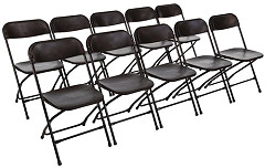  Bolero leichtgewichtige Klappst&uuml;hle schwarz 