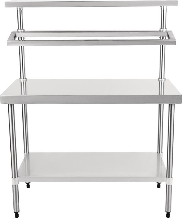  Vogue Edelstahl Arbeitstisch mit Aufsatz 120cm 
