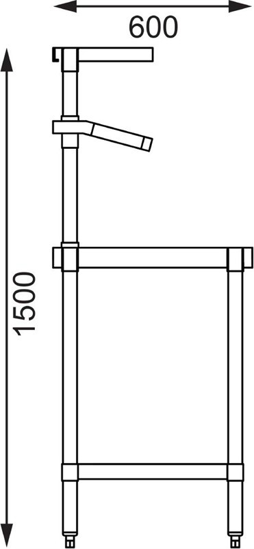  Vogue Edelstahl Arbeitstisch mit Aufsatz 120cm 