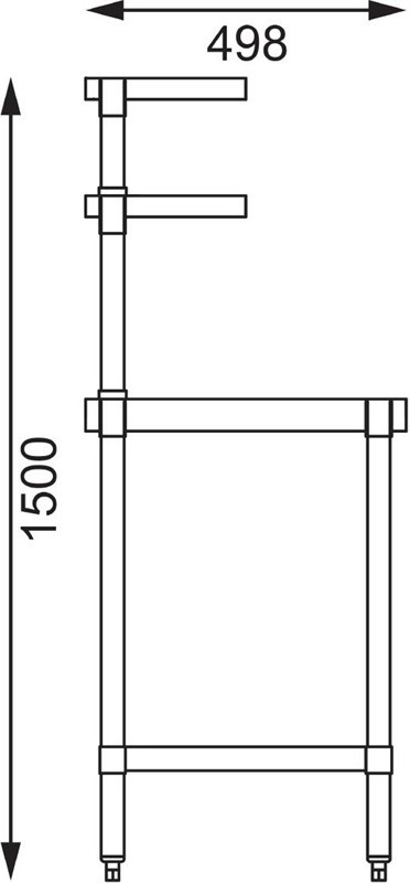  Vogue Arbeitstisch mit Regalboden und Wandregal 120cm 