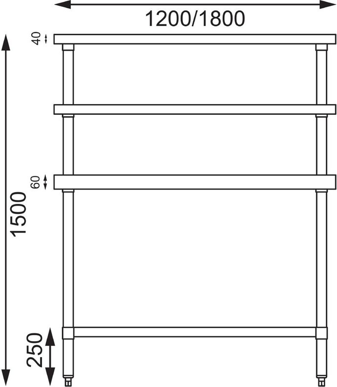  Vogue Arbeitstisch mit Regalboden und Wandregal 120cm 