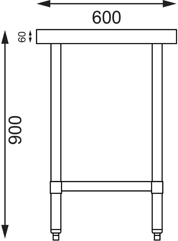  Vogue Arbeitstisch mit Regalboden 120 x 60cm 
