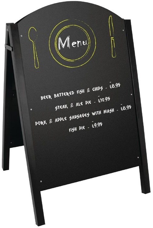  Olympia Stra&szlig;entafel Metall schwarz 