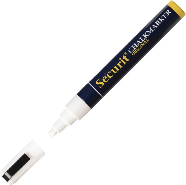  Securit Kreidestift 6mm wei&szlig; 