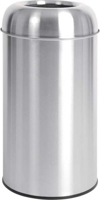  Bolero offener Edelstahl Abfallbeh&auml;lter silber 40L 