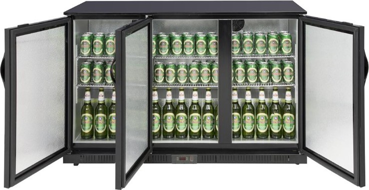  Polar G-Serie Niedriger K&uuml;hler mit drei T&uuml;ren, 320 L 