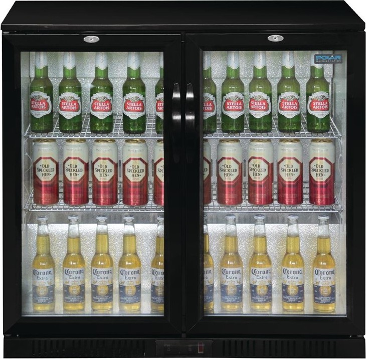  Polar Serie G Bark&uuml;hlschrank mit 2 Klappt&uuml;ren 208L 