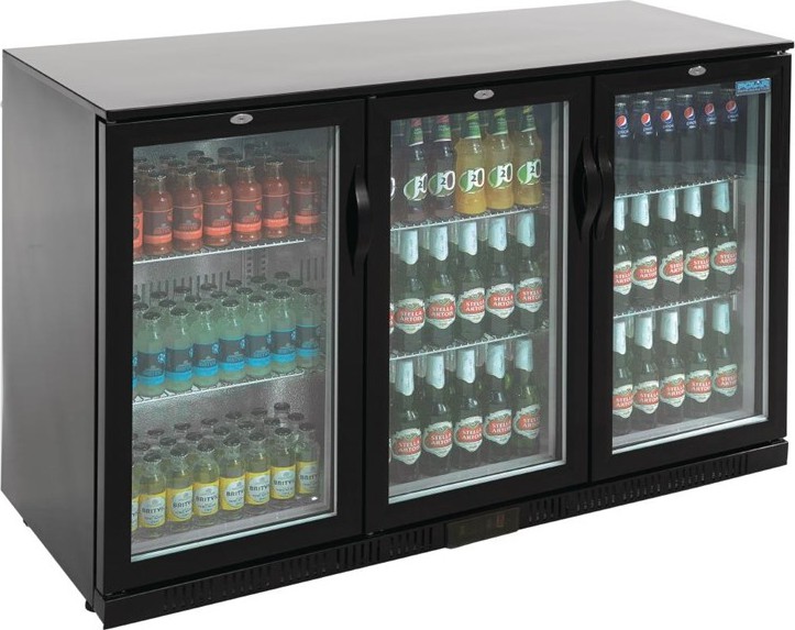  Polar Serie G Bark&uuml;hlschrank mit 3 Klappt&uuml;ren 330L 