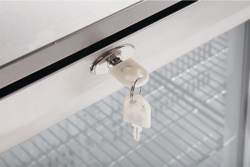  Polar Serie G Edelstahl Bark&uuml;hlschrank mit 2 Klappt&uuml;ren 208L 