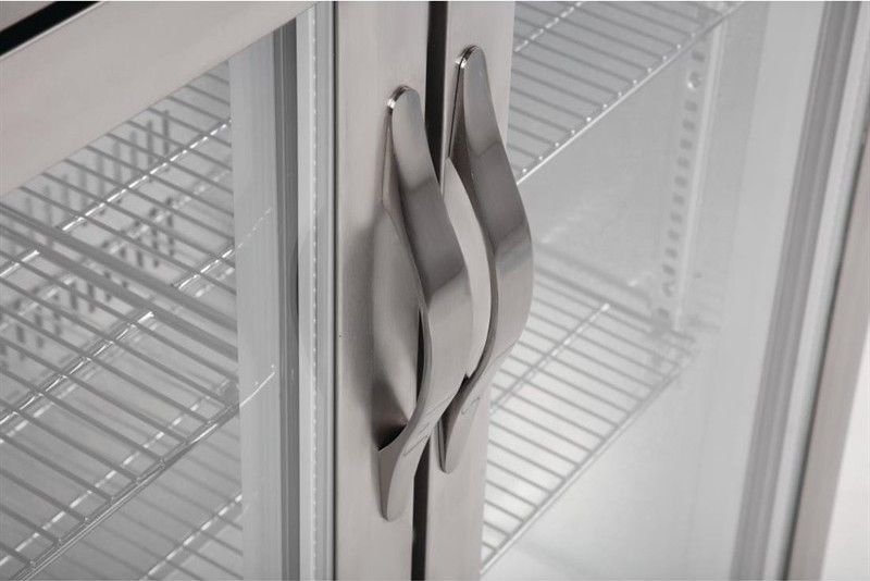  Polar Serie G Edelstahl Bark&uuml;hlschrank mit 2 Klappt&uuml;ren 208L 