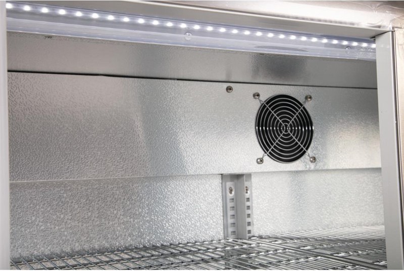  Polar Serie G Edelstahl Bark&uuml;hlschrank mit 3 Klappt&uuml;ren 330L 