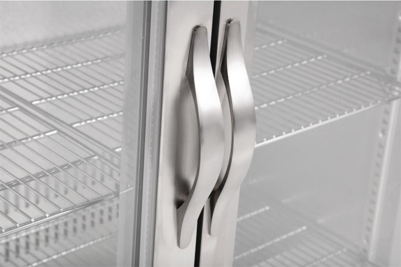  Polar Serie G Edelstahl Bark&uuml;hlschrank mit 3 Klappt&uuml;ren 330L 