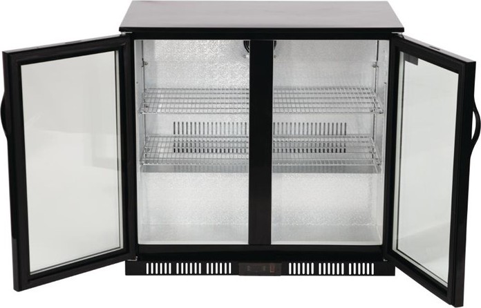  Polar Serie G Bark&uuml;hlschrank mit 2 Klappt&uuml;ren 198L 