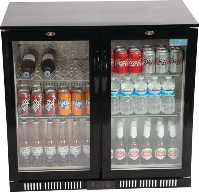  Polar Serie G Bark&uuml;hlschrank mit 2 Klappt&uuml;ren 198L 