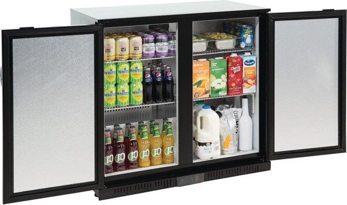  Polar Serie G Bark&uuml;hlschrank mit 2 verdeckten Klappt&uuml;ren 208L 