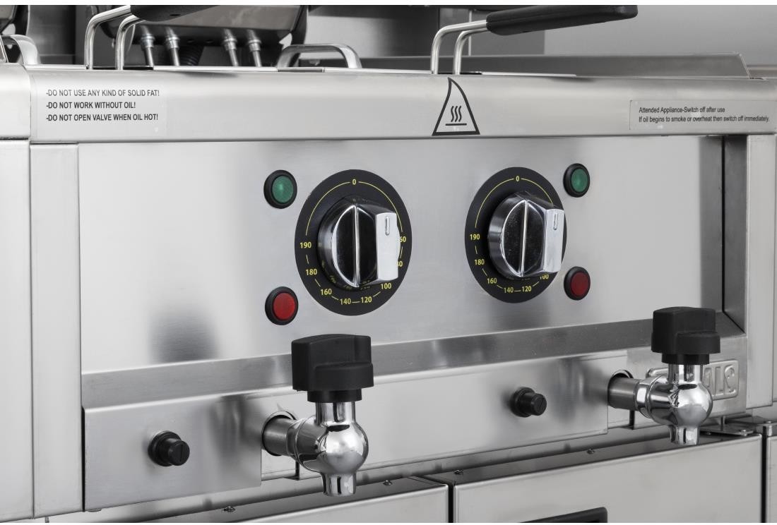  Buffalo 600 Serie Doppeltank-Elektrofritteuse 2 x 8Ltr 