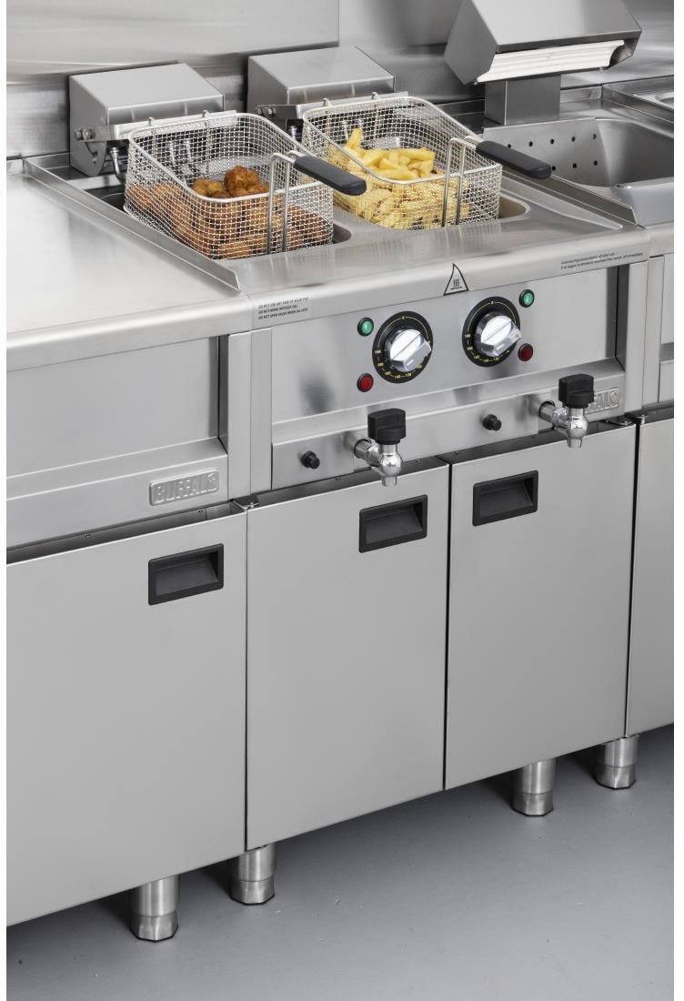  Buffalo 600 Serie Doppeltank-Elektrofritteuse 2 x 8Ltr 