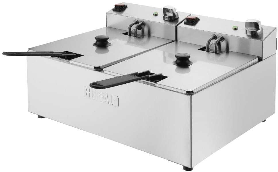  Buffalo Doppel Tank Doppelkorb 2x5Ltr Aufsatzfritteuse 2x2.8kW 