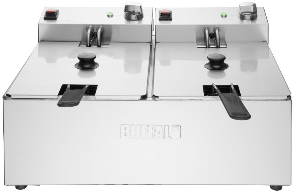  Buffalo Doppel Tank Doppelkorb 2x5Ltr Aufsatzfritteuse 2x2.8kW 