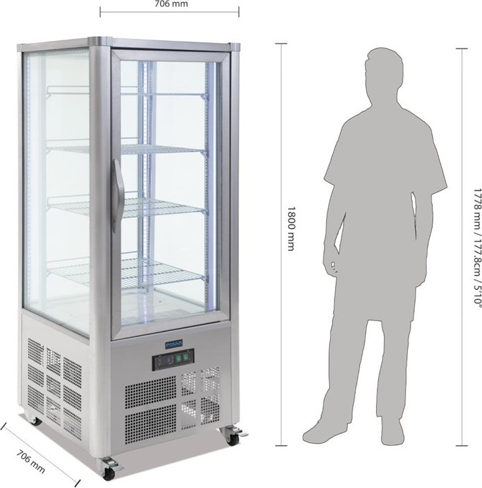  Polar Serie G Kuchenvitrine 400L 