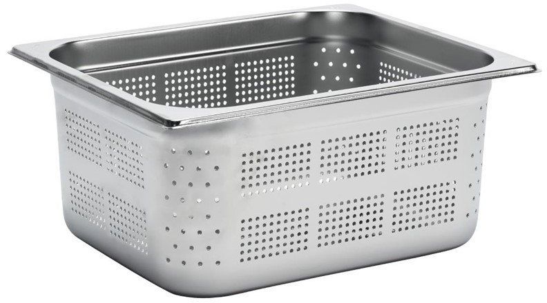  Gastro M Edelstahl GN-Beh&auml;lter 150mm GN1/2 gelocht 