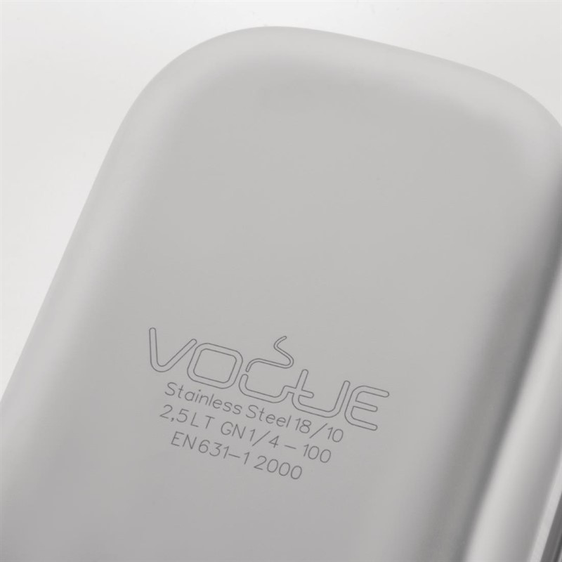  Vogue GN-Beh&auml;lter 1/4 Edelstahl 100mm 