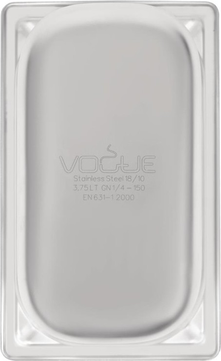  Vogue GN-Beh&auml;lter 1/4 Edelstahl 150mm 