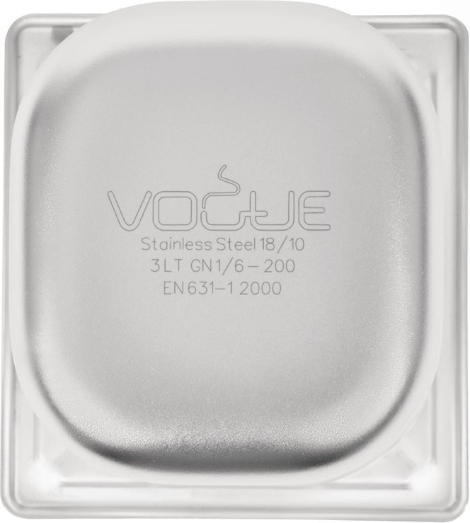 Vogue GN-Beh&auml;lter 1/6 Edelstahl 200mm 