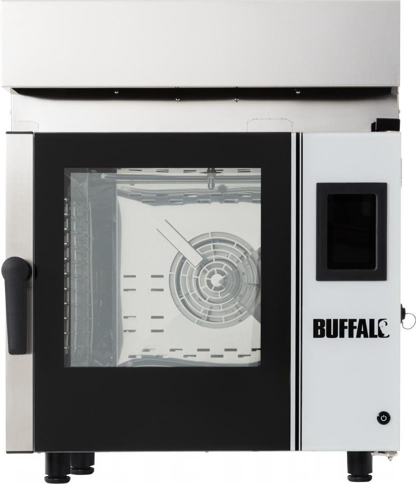  Buffalo Dunstabzugshaube f&uuml;r Smart Touchscreen Kompakt-Kombiofen 6 St&uuml;ck GN 1/1 CK110 