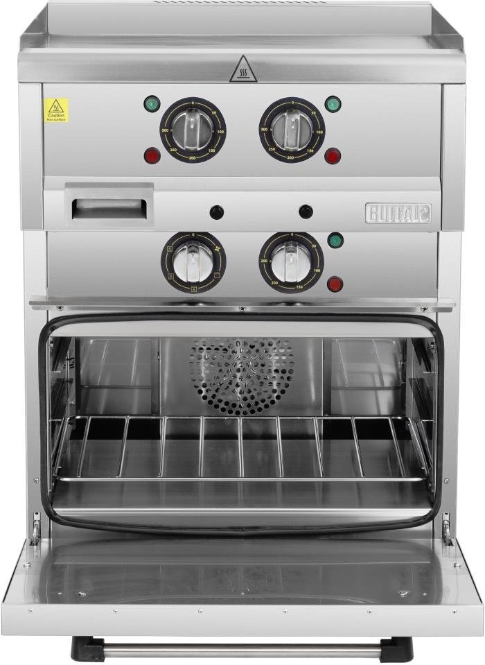  Buffalo 600 Serie freistehende elektrische Grillplatte mit Umluftofen 