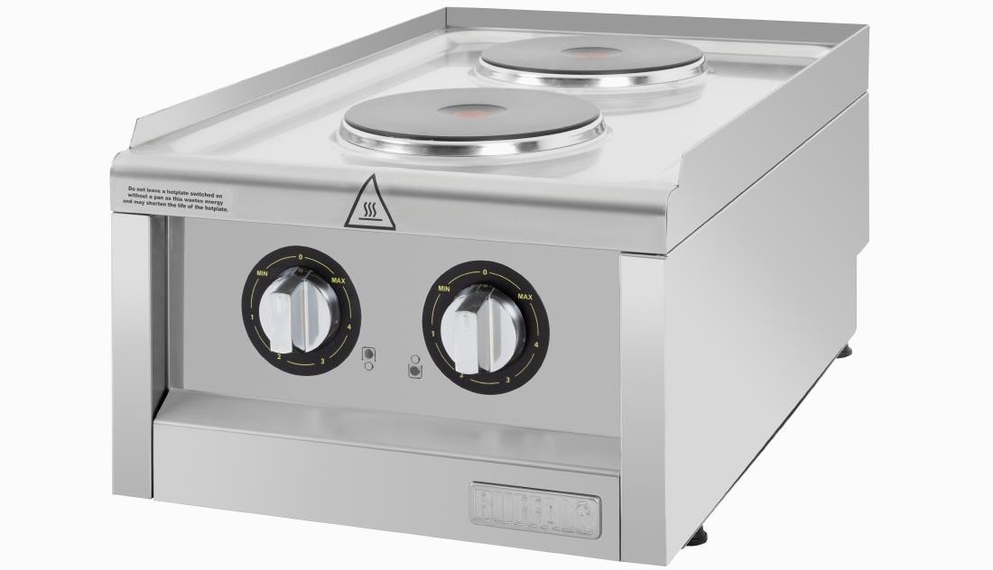  Buffalo 600 Series 2-Platten-Elektroherd 