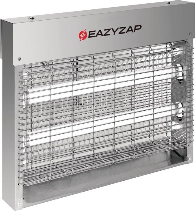  Eazyzap Fliegenvernichter Geb&uuml;rsteter Edelstahl LED 8W 