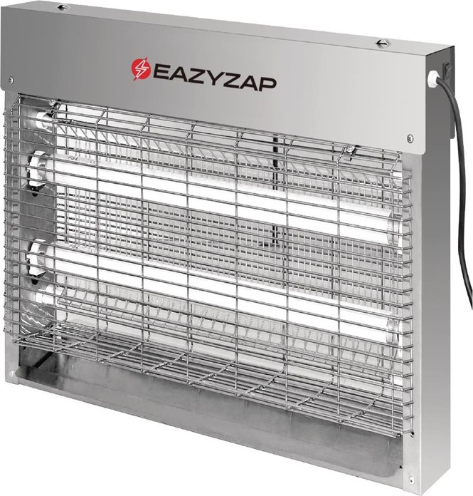  Eazyzap Fliegenvernichter Geb&uuml;rsteter Edelstahl LED 8W 