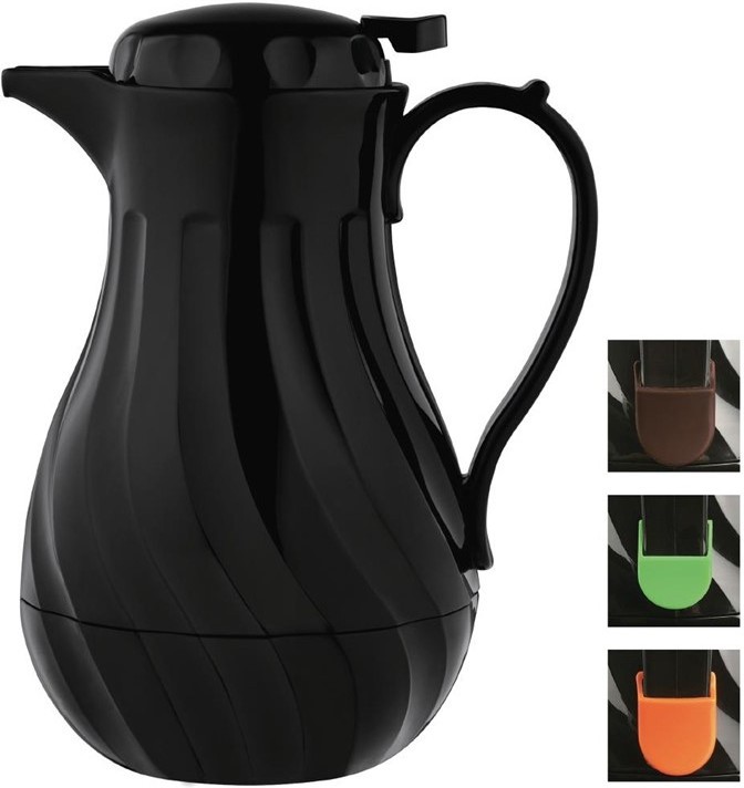  Olympia Swirl Isolierkanne schwarz 2L 