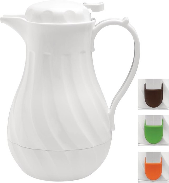  Olympia Swirl Isolierkanne wei&szlig; 2L 