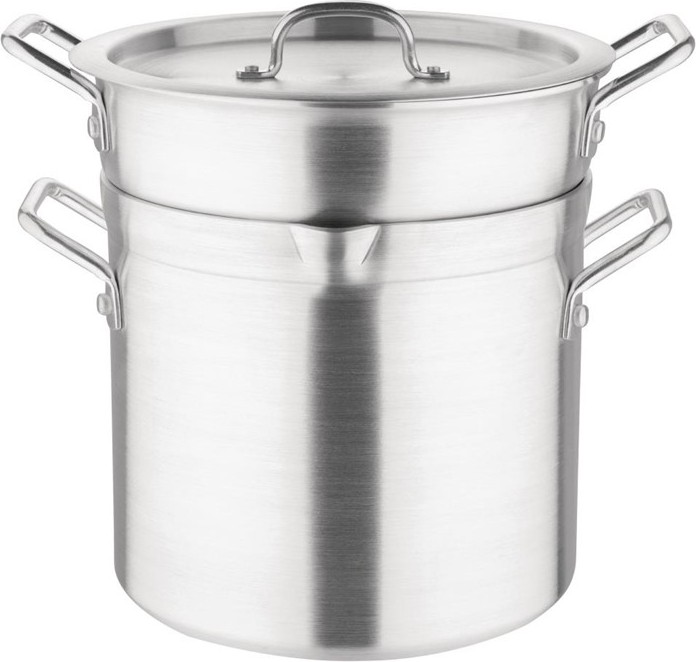  Vogue Doppelkochtopf aus Aluminium 28cm 