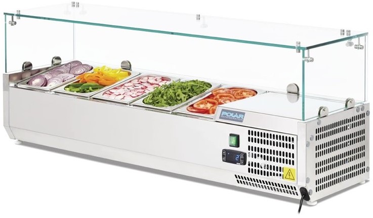  Polar Serie G Aufsatzk&uuml;hlvitrine 5 x GN1/4 