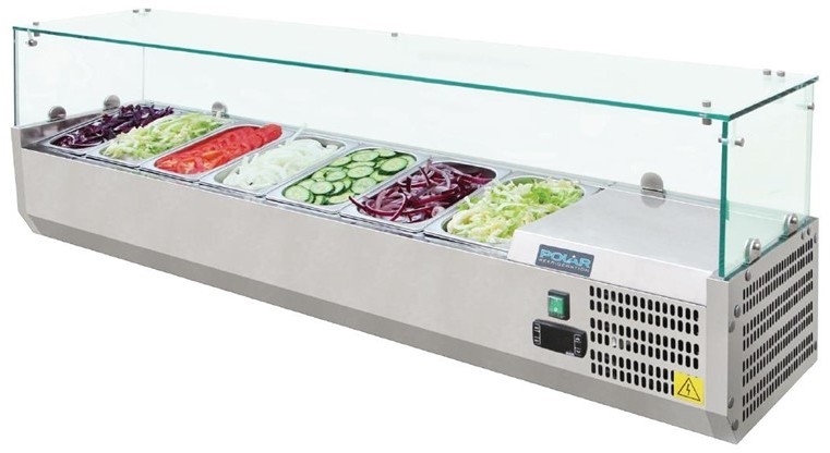  Polar Serie G Aufsatzk&uuml;hlvitrine 7 x GN1/4 